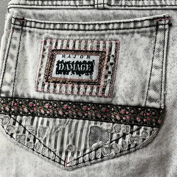 Very Rare vintage Major Damage denim skirt. - Picture 3 of 7